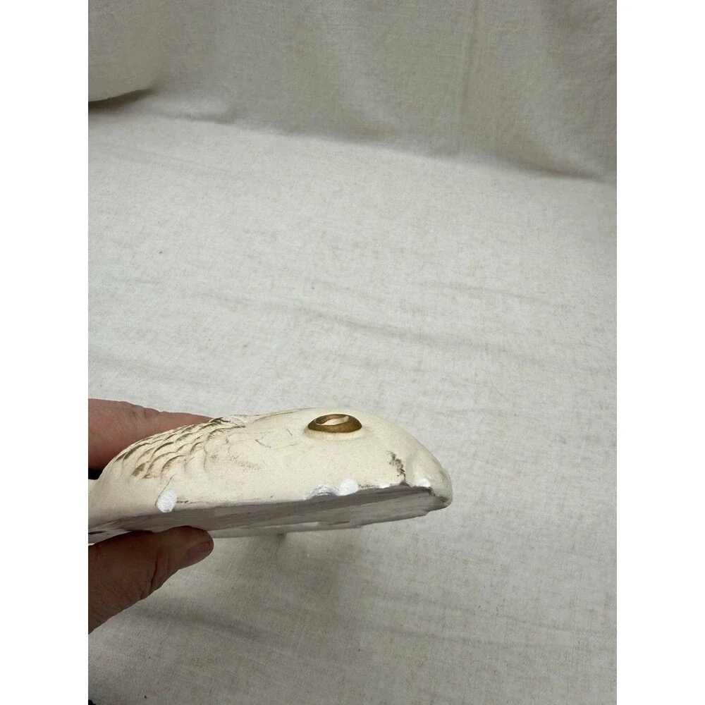 Vintage 1958 Miller Studio Goldfish Wall Plaque Chalkware Fish Decor MCM - Picture 7 of 9